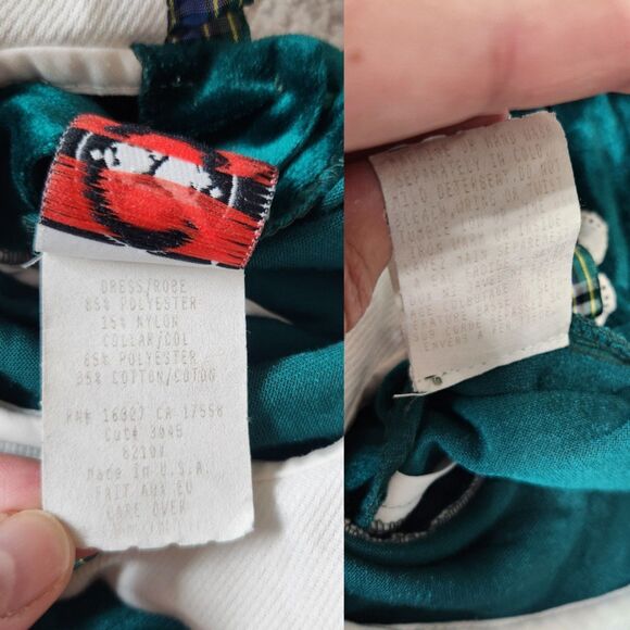 Good Lads vintage holiday special occasion velvet green dress size 18 months - Picture 3 of 12